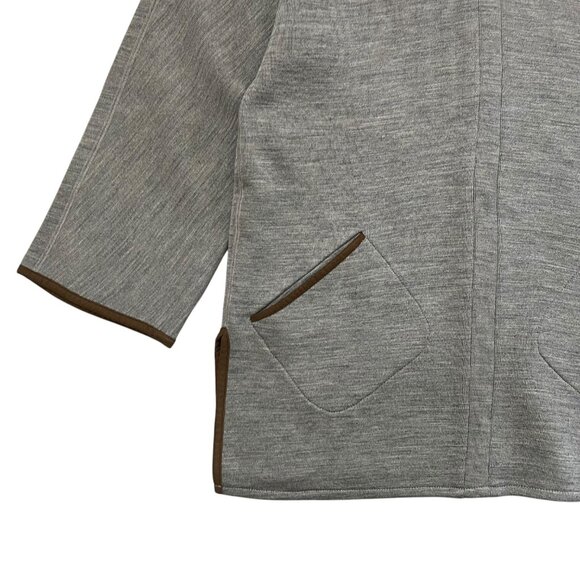 Soft Surroundings Cotswold Wool Blend Cowl Neck Pullover Tunic Sweater Gray S - Picture 6 of 11